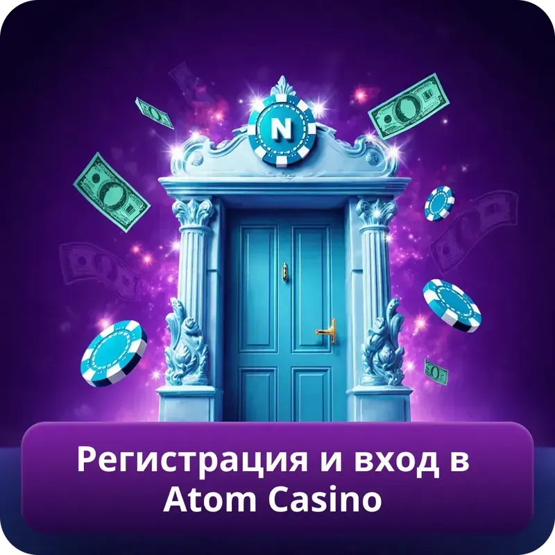 Регистрация и вход в Atom Casino